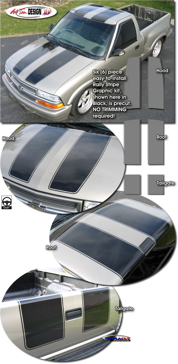 Auto Trim DESIGN Chevrolet S10 GMC Sonoma Rally Stripe Graphic Kit 1